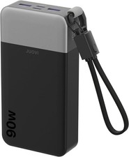 Power Bank 90W 20000mAh Laptop Portable Fast Charger USB C Detachable Cable