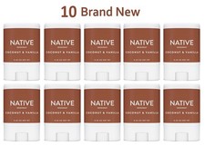 NATIVE Natural Deodorant .35 oz Mini COCONUT  VANILLA - Lot of 10 Brand New