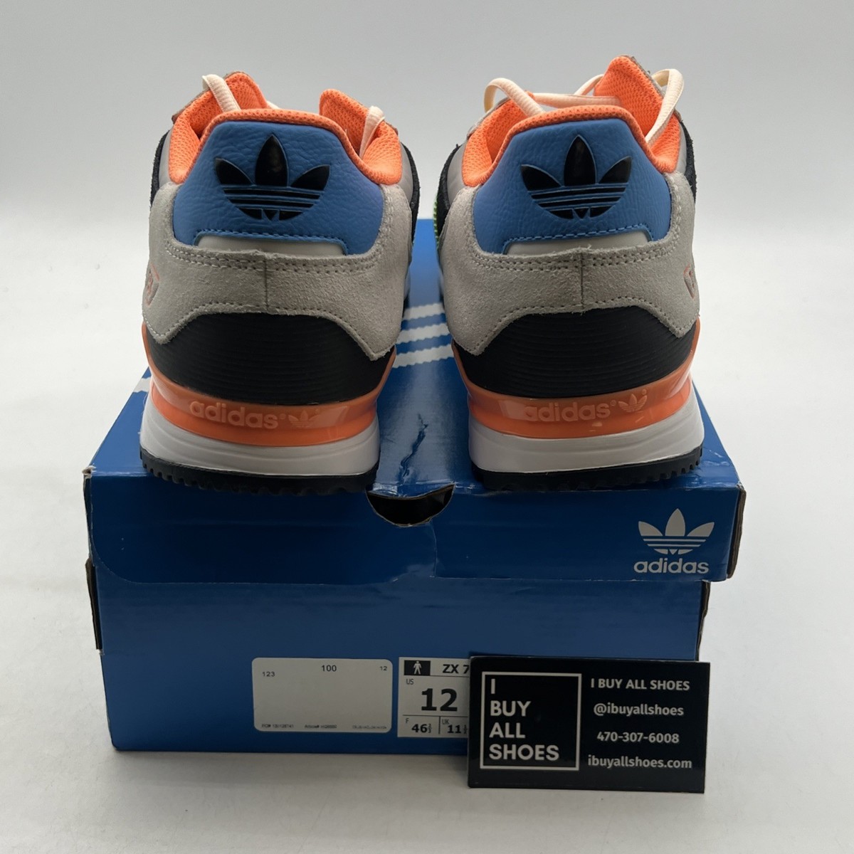 Size 12 Adidas ZX 750 White Beam Green Orange for sale online