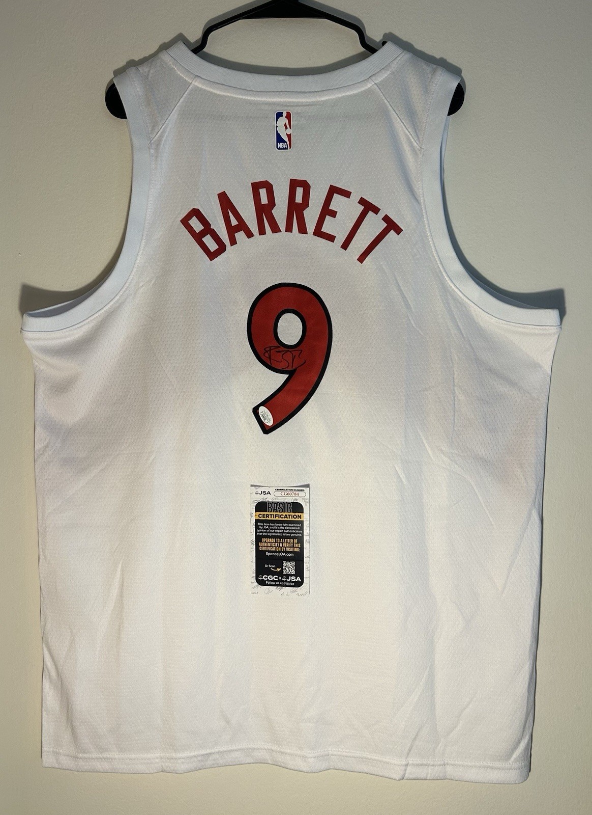 RJ Barrett Signed Toronto Raptors Jersey Autographed JSA COA