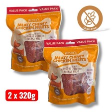 Chester's Chicken Fillets Dog Treats 320g x2 Grain Free Natural Low Fat Premium