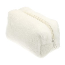 Small Plush Makeup Bag Cosmetic Bag Cute Travel Zipper Toiletry Bag for Women