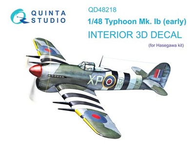 Quinta Studio 1/48 Hawker Typhoon Mk.1b early 3D-Printed Interior (Hasegawa)