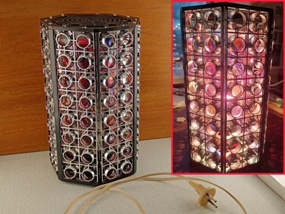 Rare USSR Vintage Retro Coloured Disco Night Lamp Rainbow Rotating Space Age