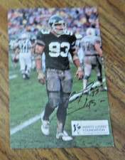Marty Lyons Autographed Signed 4X6 Photo NFL Football New York Jets CHOF