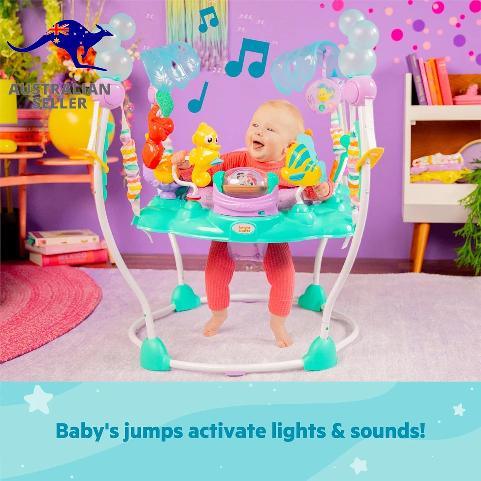 Disney the Little Mermaid Sea of Activities Baby Activity Jumper with Interactiv - image 2 of 4
