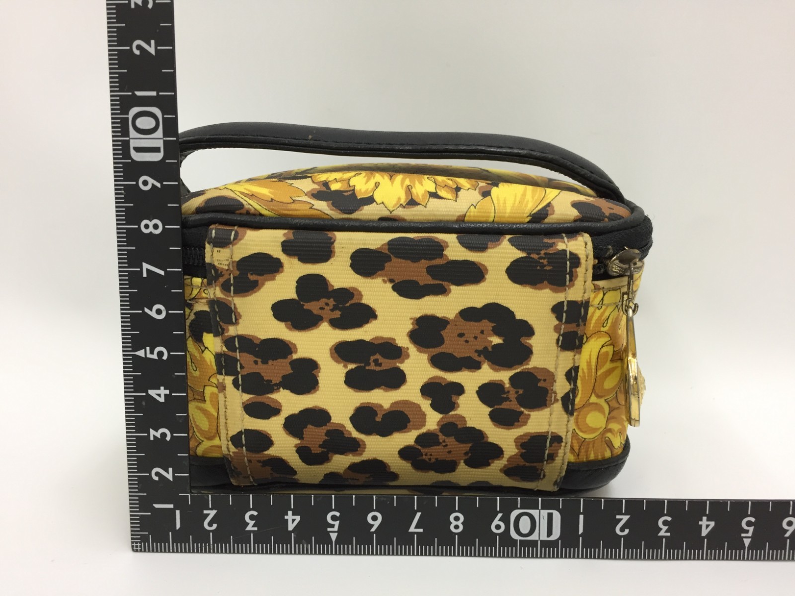 Auth Gianni Versace Nylon Leopard Tiny Pouch Bag … - image 2