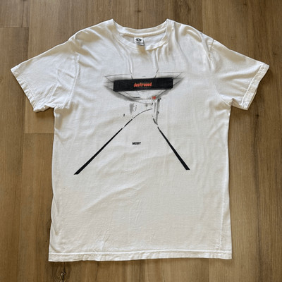 Y2K Moby Destroyed LP Album Cover Art Work White Shirt Size Large Electronica Dj