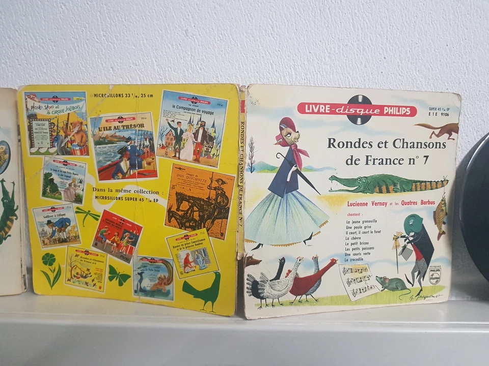 Lucienne Vernay et Les Quatre Barbus – Rondes Et Chansons de France N°7 7" 1957 - Bild 2 von 4