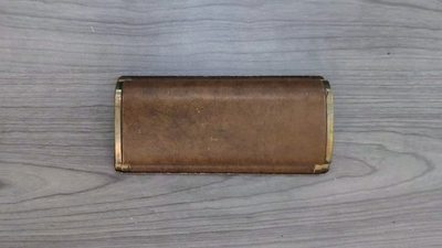 #ad #ad Vintage Parker Pen Case #246 – Original Leather – Brass Patina – Needs Elastic $29.00