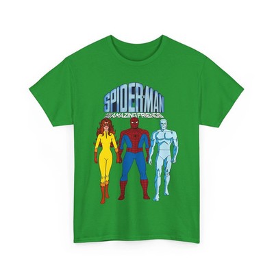 Spider-Man & His Amazing Friends T-Shirt - Firestar, Iceman - Marvel TV Cartoon