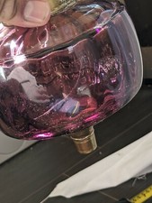 Antyki Young's amythist Szklana lampa olejowa zbiornik z czcionką śrubową 