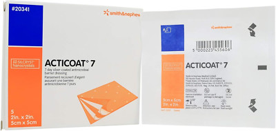Acticoat Seven Day Antimicrobial Barrier Dressing 2'' X 2'' (5/Box)