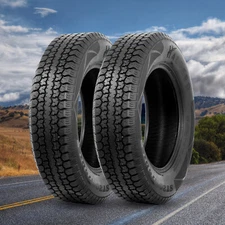 Set Of 2 Trailer Tires ST205/75D15 205 75 15 6PR Tubeless Heavy Duty Replacement