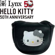 Hello Kitty Golf Putter head cover 50th Aniversary black mallet type LYNX Japan