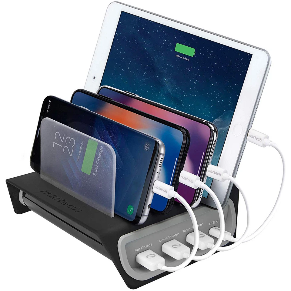 Naztech Adaptive Fast Charge Power Hub 4 Charging Station - Black - Image 2 of 3