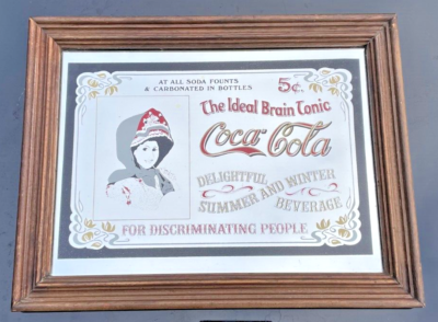 鏡 vintage Coca-Cola pub mirror Coca-Cola Vintage Framed