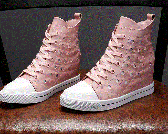 Women Lace Up Round Toe Hollow Out Ankle Ankle Ankle Boots Hidden Heels High Top Sneakers dc3d39 Women Lace Up Round Toe Hollow Out Ankle Ankle Ankle Boots Hidden Heels High Top Sneakers dc3d39