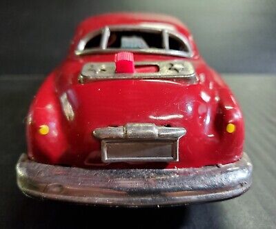 Vintage Rare MARUSAN Red Hudson Tin Toy Car Japan Battery Vintage Rare MARUSAN Red Hudson Tin Toy Car Japan Battery