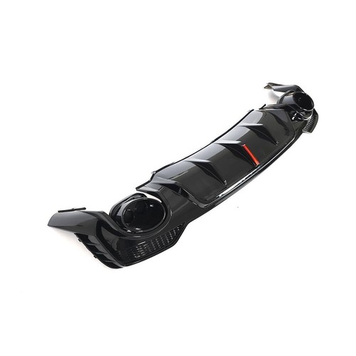 For Audi Q3 S-Line 2021-2022 Gloss Black Rear Bumper Diffuser Lip Exhaust Tip - Picture 10 of 18