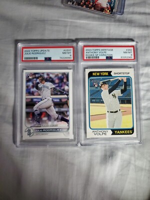 2023 Topps Heritage - Anthony Volpe Rookie SP Variation #282 PSA 8