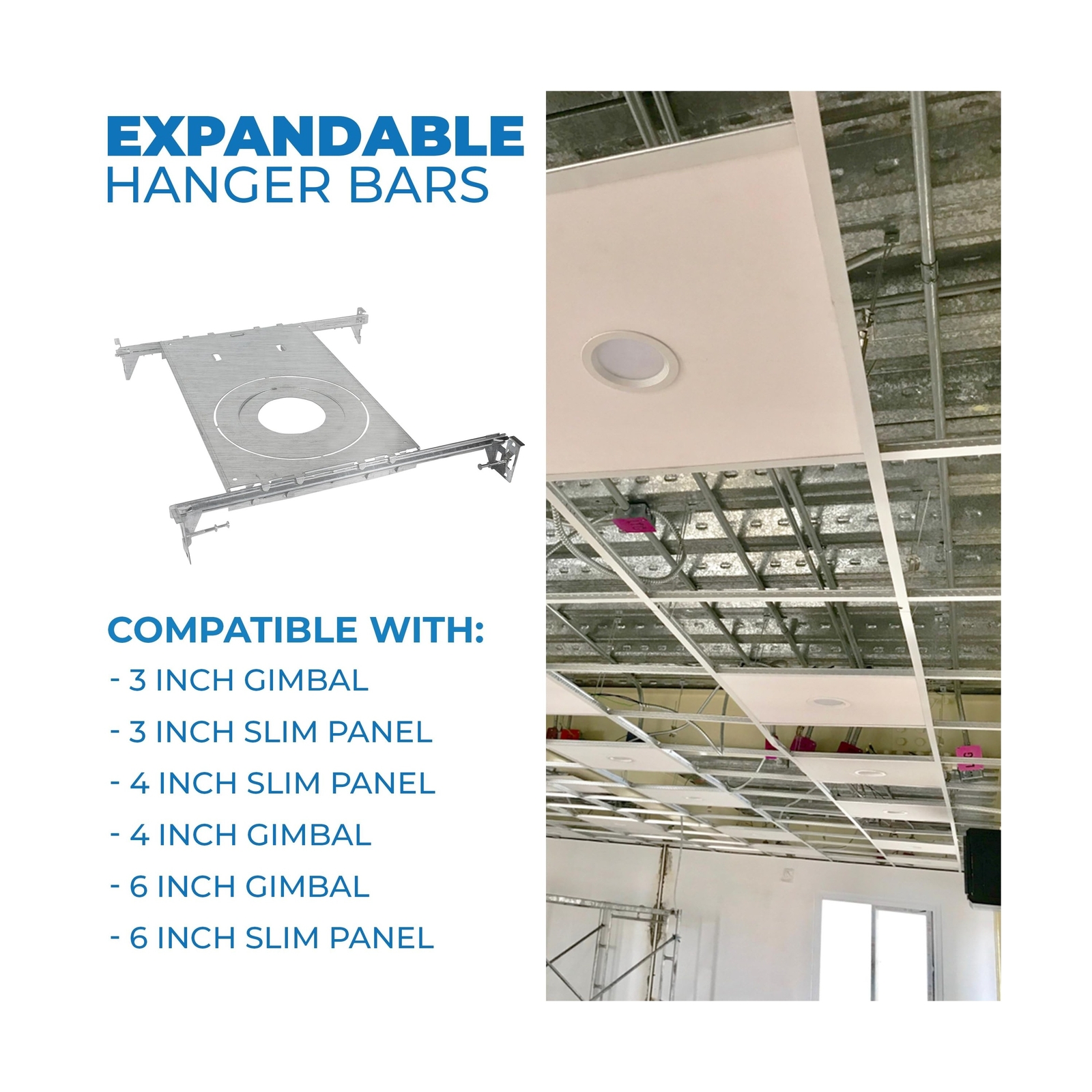 OHLECTRIC New Construction Pre-Mounting Plate with Hanger Bars, Compatible wi...