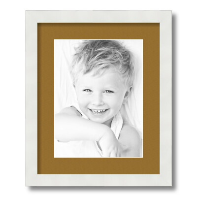 ArtToFrames Matted 13x16 White Picture Frame with 2'' Mat, 9x12 Opening 3966