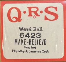 Q R S  Player Piano Roll…. Make Believe 