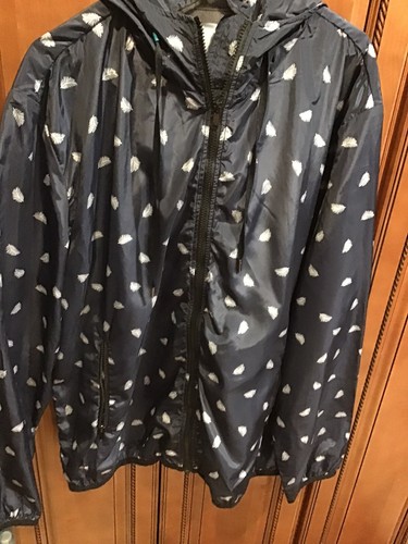 MOSSIMO Womens hooded jacket windbreaker nylon Navy size XLarge all season NWOT - Picture 11 of 15