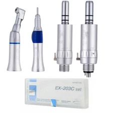 Dental Air Motor Nosecone Contra Angle Low Speed Handpiece Kit EX-203C fit NSK