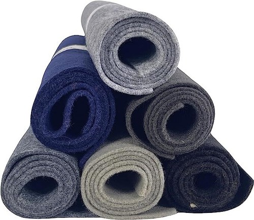 FabricLA Craft Acrylic Felt Rolls 6 Pieces 12" X 18" Soft Felt Material Assorted - Picture 29 of 58