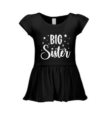 Big Sister - Older Sis Birth Announcement Siblings Infant/Toddler Dress