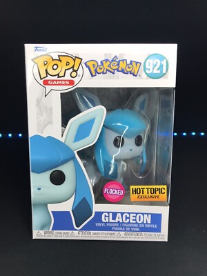Funko Pop! Glaceon #921 Flocked - Pokemon - Hot Topic Exclusive - MINT - NIB