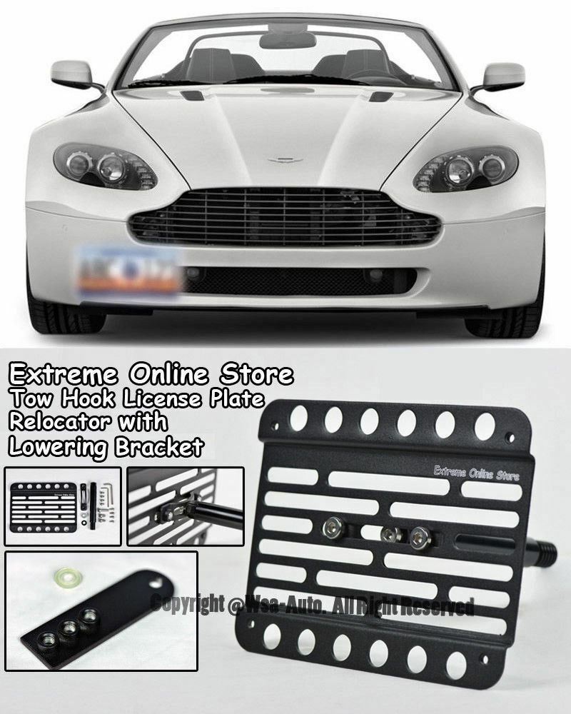 2011-Up For Aston Martin Vantage S Front Tow Hook License w/ Lowering Bracket V8