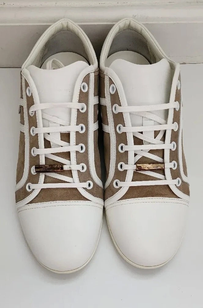 Baskets beige/blanc en daim Christian Dior 3SN023 CRV 160 taille 8,5