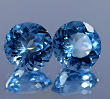 20 Ct Superb Natural Santa Maria Blue Aquamarine Cushion Cut Loose Gemstone Pair