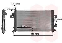 VAN Wezel 37002383 KüHler, MotorküHlung For Opel Vauxhall