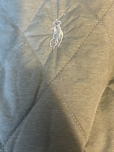 Ralph Lauren Polo Jacket Cardigan Mens Quilted Diamond Grey Medium Winter BNWT - Picture 5 of 6