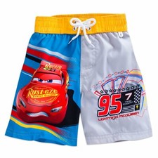 Disney Store Cars Lightning McQueen Swim Trunks Shorts Boy Size 5/6