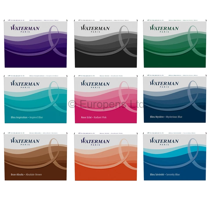 Waterman große Größe Füllfederhalter Tintenpatronen auffüllbar (PK of 8) -