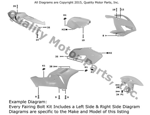 Complete Fairing Bolt Kit body screws for Honda VFR 800 2006 - 2007 Stainless - Picture 2 of 11