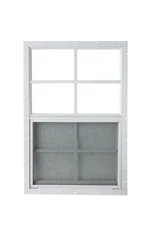 Shed window--18 x 27 flush mount vertical slider w/ screen