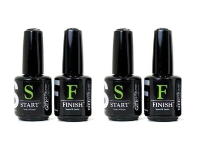 Jessica GELeration Gel Kit -  2 START Base + 2 FINISH Top Sealer 0.5oz/15ml