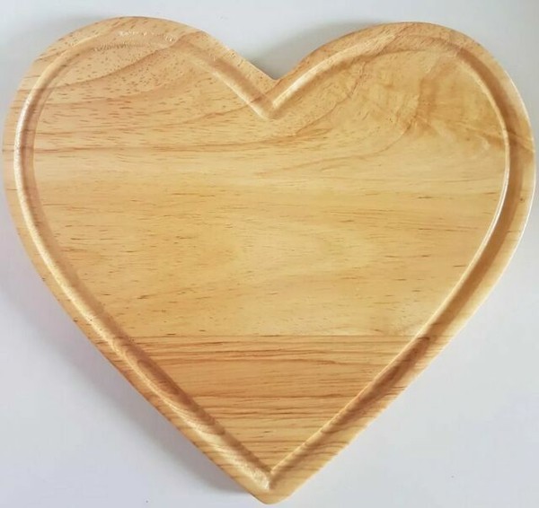 Heart Shaped Cutting Board 10in Meritage FALLRIVER Wood Mother's Day