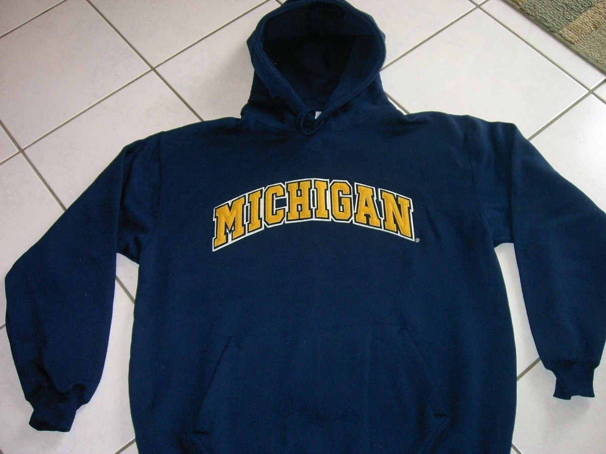 Brand New w tags MICHIGAN WOLVERINES Classic Tackle Twill Vintage Look Hoodie