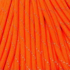 550 Paracord Reflective Neon Orange 100 ft USA MADE same day shipping