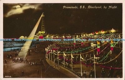 R003568 Promenade S Blackpool By Night The Advance RP