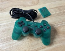Emerald Green Playstation 2 Controller And Memory Card