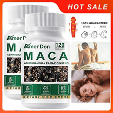 Organic Maca Root  Panax Ginseng 11400mg, Peruvian Maca Extract for Men  Women
