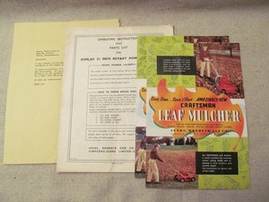 Craftsman vintage lawnmower brochures